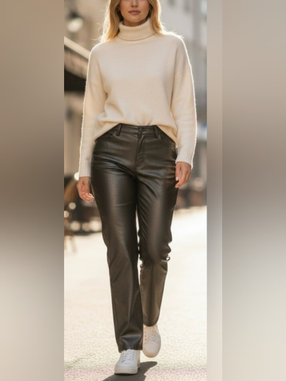Women Straight Leg Faux Leather Pants - Wild Fable Size 0 (XS) ( $38)